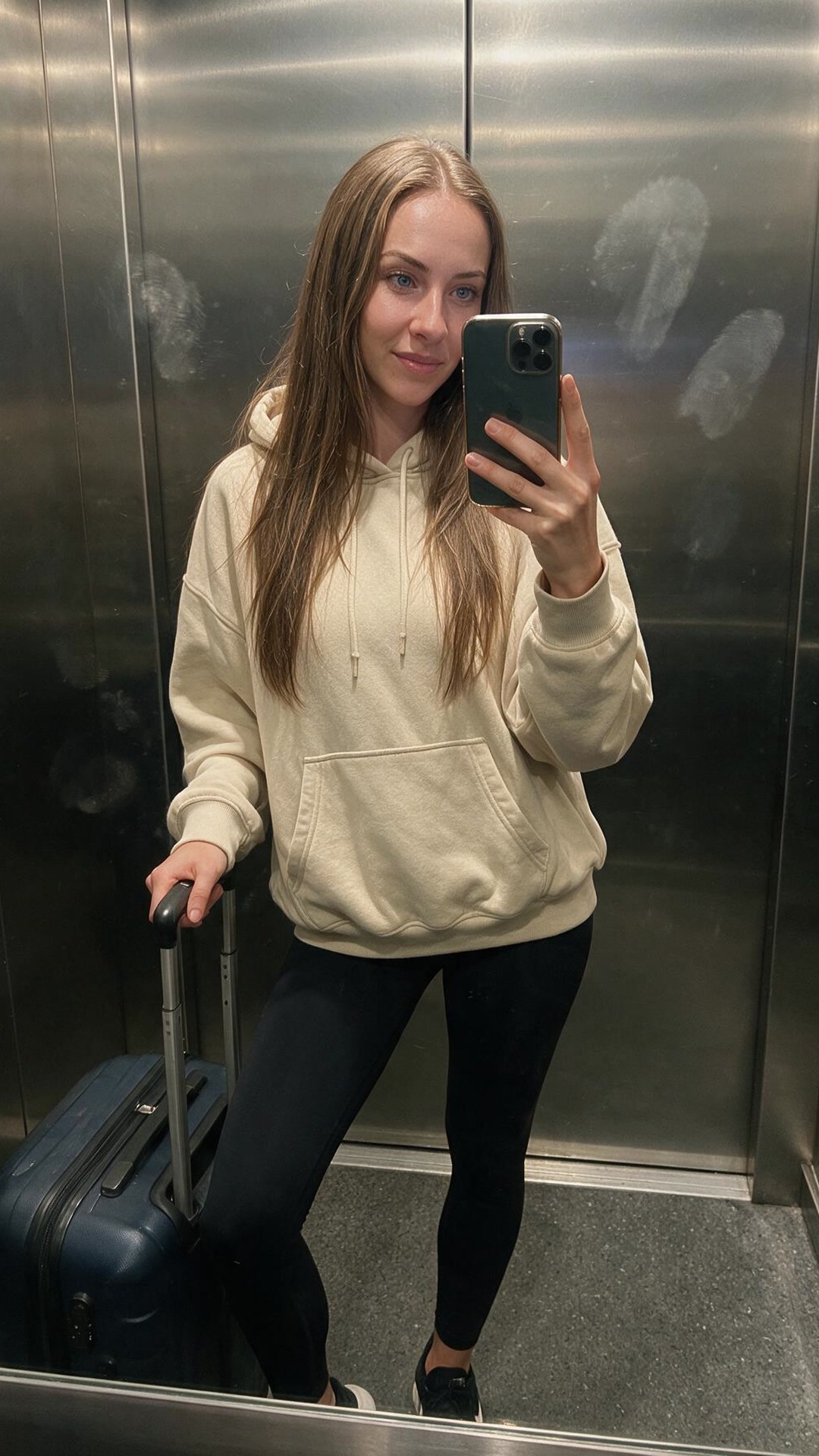 Amina — This suitcase and I have been through three airports today.