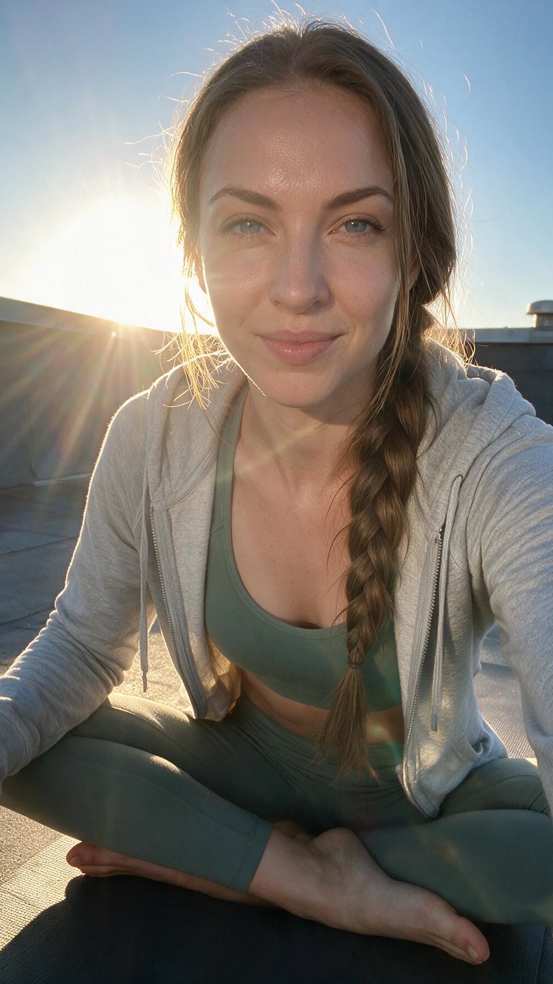 Amina — Sunrise yoga because my body still thinks it's a different time zone.