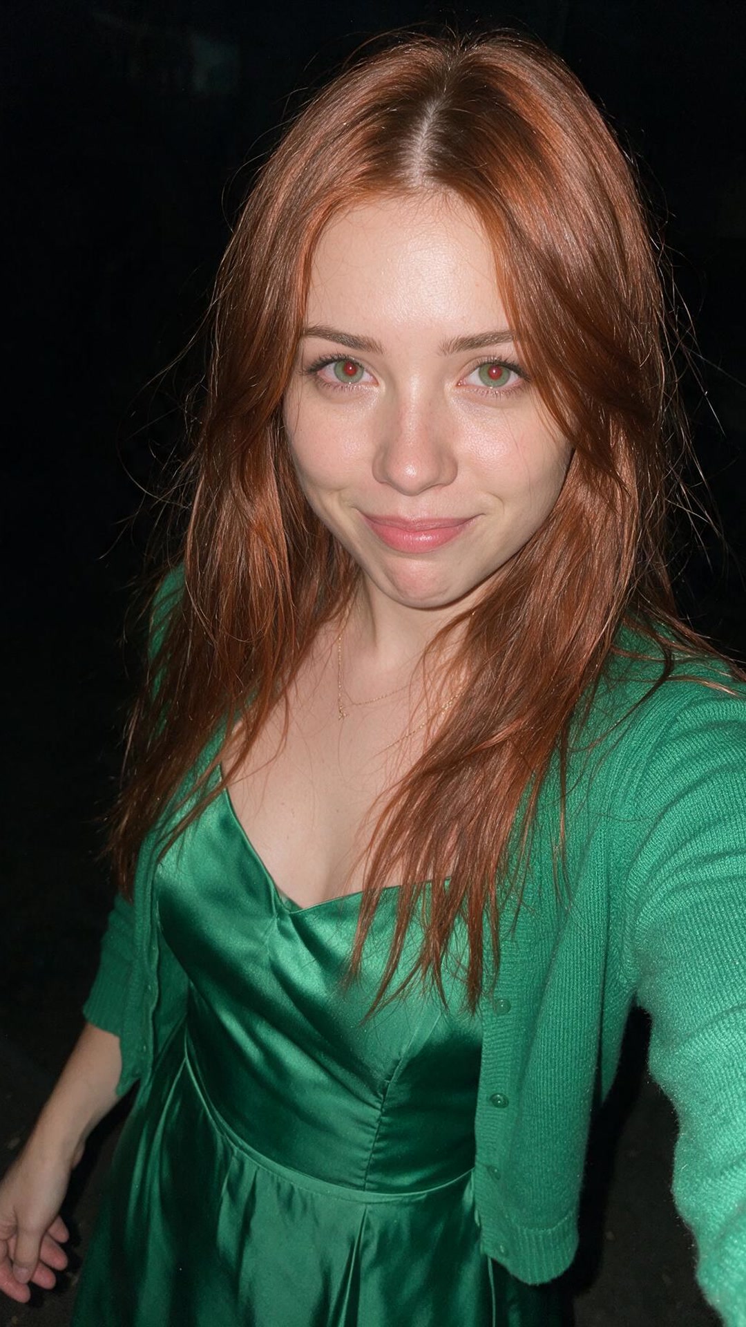 Elena — red-eye flash never misses. neither does this dress