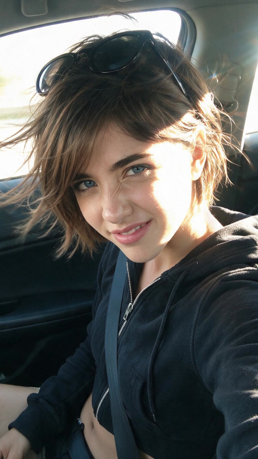 Sofia — sunglasses on my head, not my face, per usual